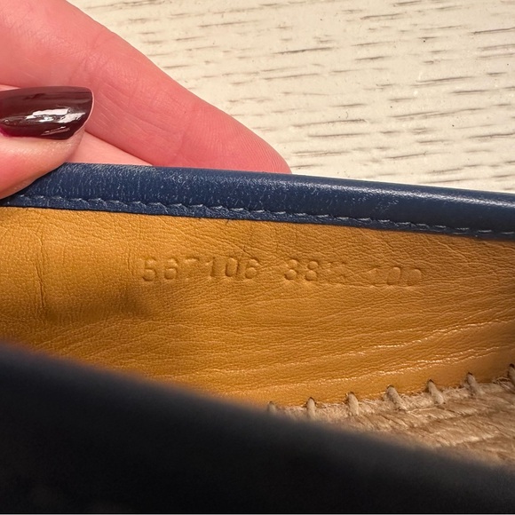 Gucci Blue Microguccissima Leather Espadrilles Size 7.5 - Picture 7 of 8